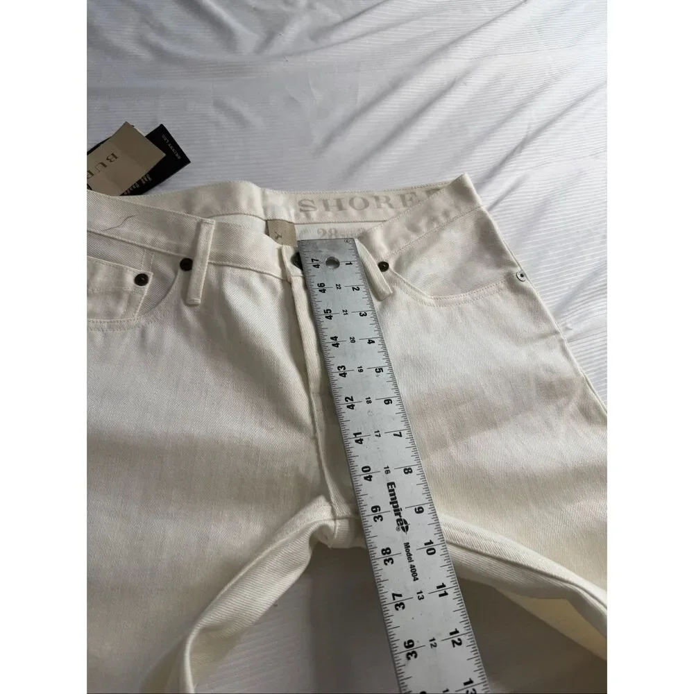 NWT Burberry Brit Shoreditch Skinny Leg White Denim Jeans Size 28 X 32 New